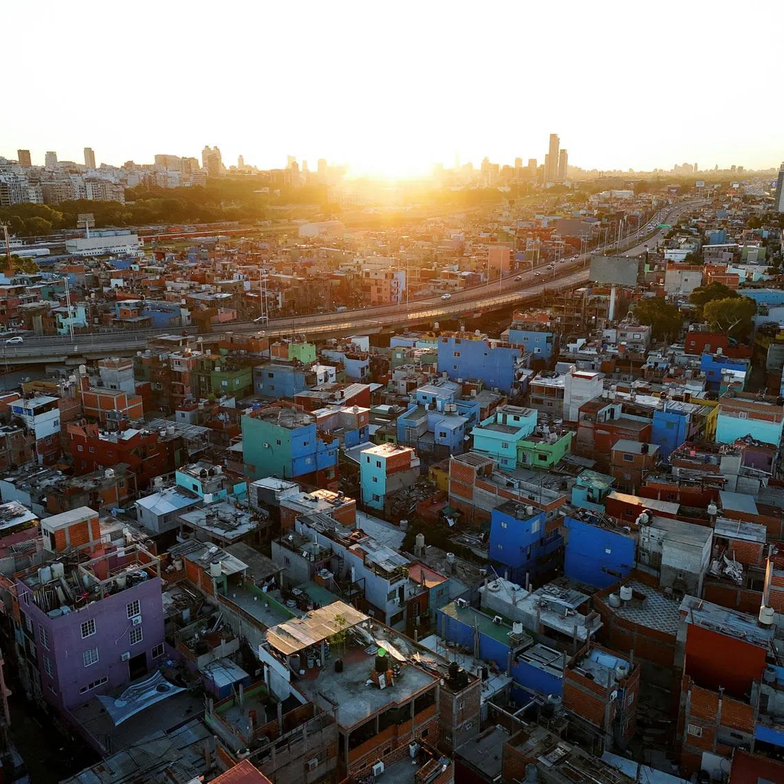 A drone view shows Barrio 31 Padre Carlos Mugica in Buenos Aires, Argentina April 4, 2026. REUTERS/Francisco Loureiro