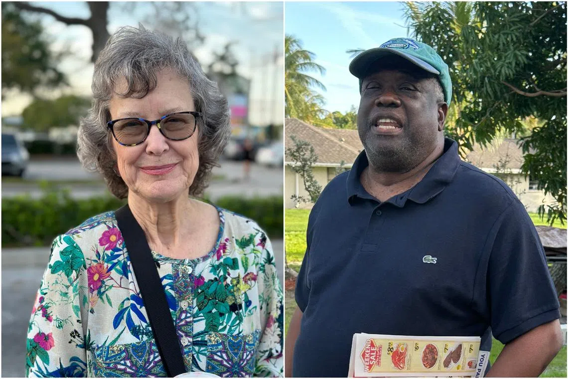 Retired teachers Mandy Horton Walker (left) and Tony Anderson give their thoughts about book bans and critical race theory.
