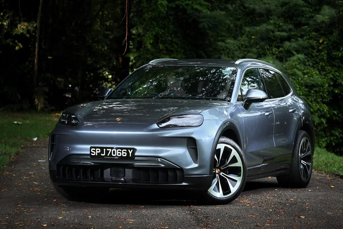 Grille gone: The Cayenne Electric retains its trademark silhouette but sheds its aggressive grille.