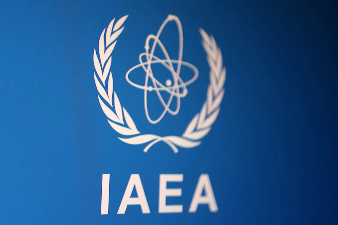 International Atomic Energy Agency (IAEA) logo is seen in this illustration taken June 16, 2025. REUTERS/Dado Ruvic/Illustration
