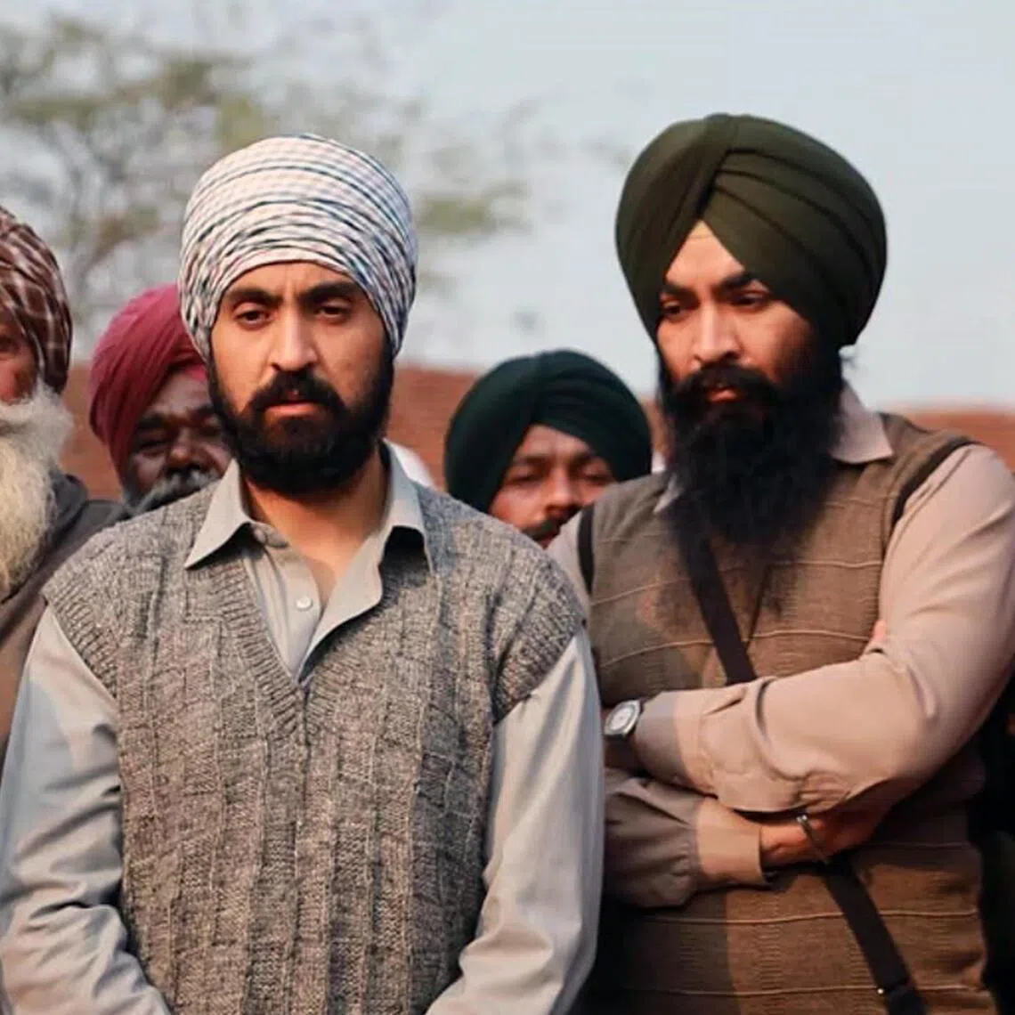 Satluj, a film based on the life of Punjabi human rights activist Jaswant Singh Khalra, was taken down on orders from the Indian government. The film stars Diljit Dosanjh (centre).