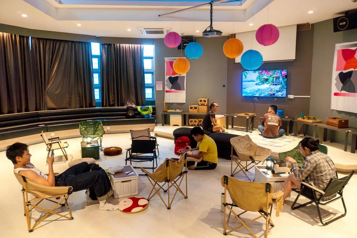 The Dilly Dally Space is a room in Bishan Community Club for youths to linger.