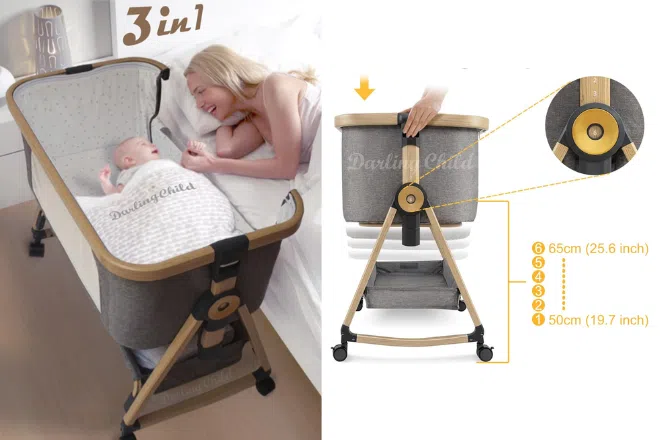 Portable Newborn Baby Bassinet Bed