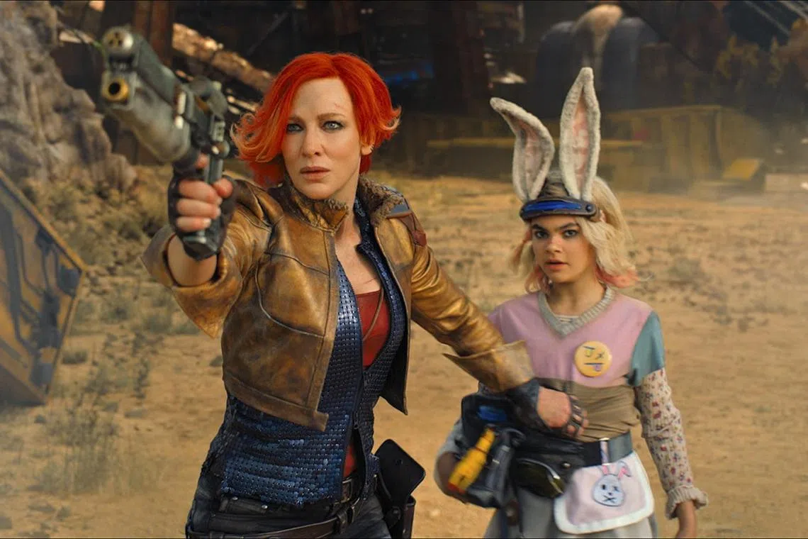 Cate Blanchett (left) as Lilith and Ariana Greenblatt as Tiny Tina in Borderlands.