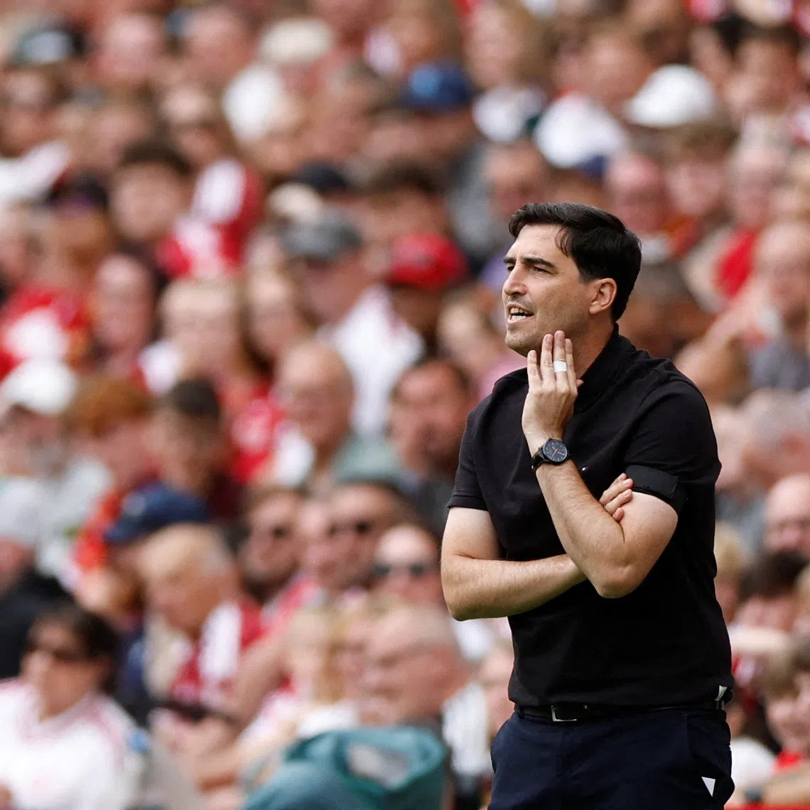 FILE PHOTO: Soccer Football - Pre Season Friendly - Liverpool v AS Monaco - Anfield, Liverpool, Britain - August 9, 2026 Liverpool manager Andoni Iraola Action Images via Reuters/Jason Cairnduff/File Photo