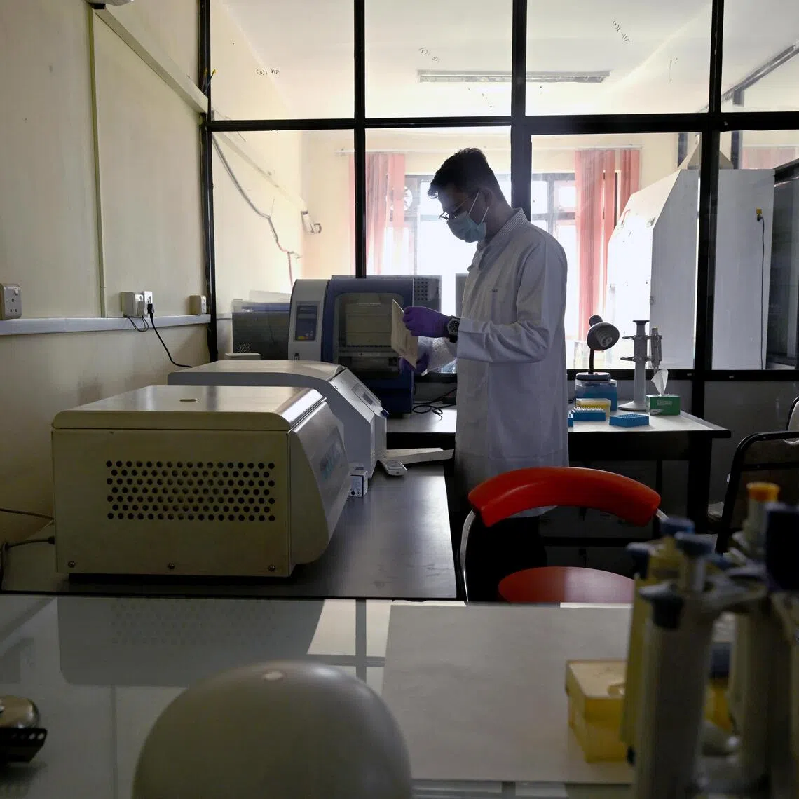 The National Forensic Science Laboratory in Lalitpur, Nepal, where flood victims are identified by matching their DNA with that of relatives.