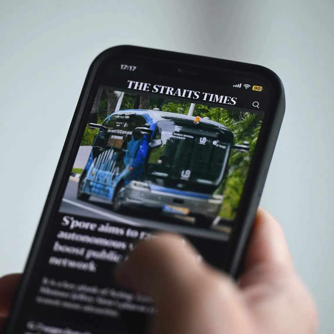 The Straits Times app.