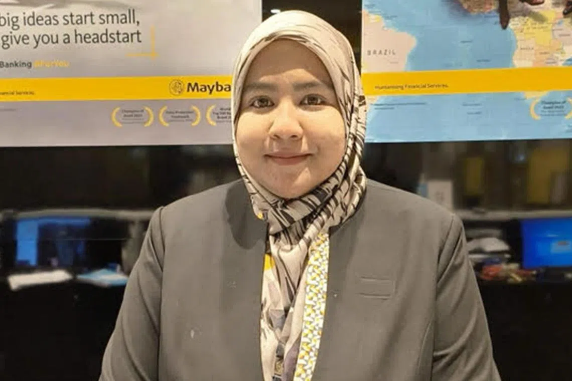 Ms Nurul Amaleena, an assistant service manager, spotted red flags when a customer requested to issue a cashier’s order. 