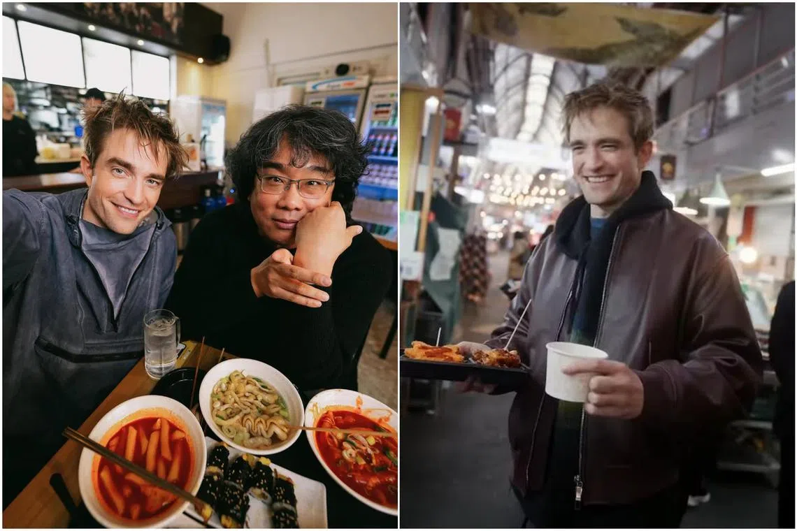 Robert Pattinson, with South Korean film-maker Bong Joon-ho at an eatery, and at Tongin Market in Seoul.