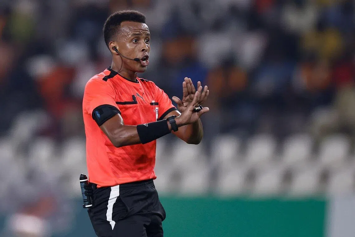 Referee Omar Abdulkadir Artan from Somalia was questioned overnight upon arrival in Miami, before he was put on a flight back to Istanbul.