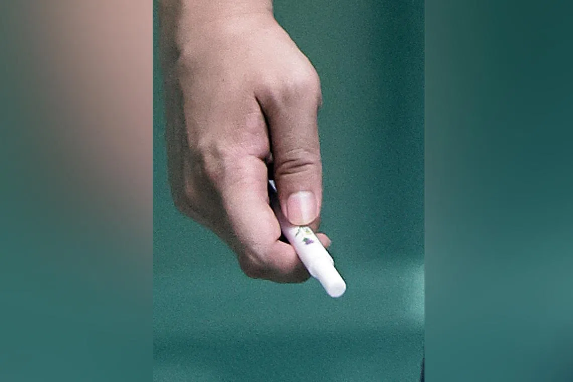 Singapore’s ban on e-vaporisers covers e-cigarettes and any electronic device that vaporise a liquid solution to be inhaled.