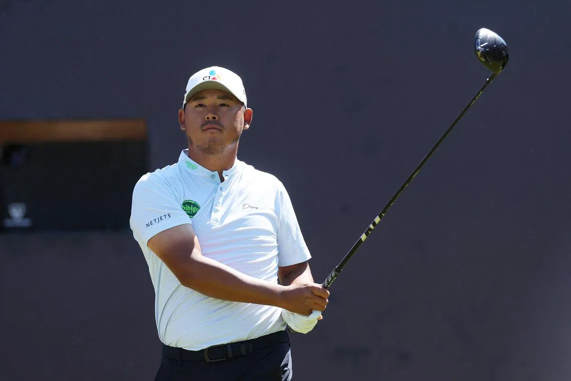 South Korea's Kim leads Open as Burns falters