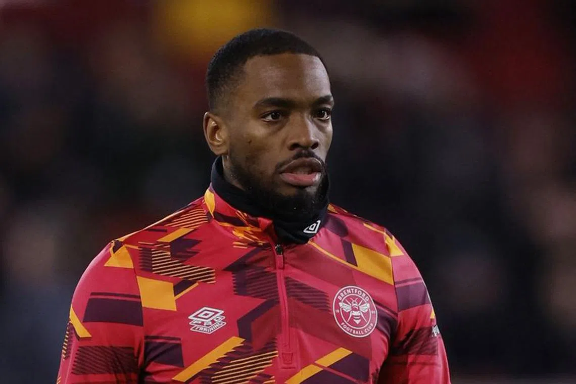 FILE PHOTO: Soccer Football - Premier League - Brentford v Manchester City - Brentford Community Stadium, London, Britain - February 5, 2024 Brentford's Ivan Toney during the warm up before the match Action Images via Reuters/Andrew Couldridge/File Photo