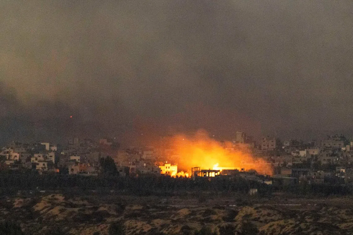 A view shows North Gaza, amid the ongoing conflict in Gaza between Israel and Hamas, as seen from Ashkelon, Israel, November 16, 2024. REUTERS/Amir Cohen/File Photo