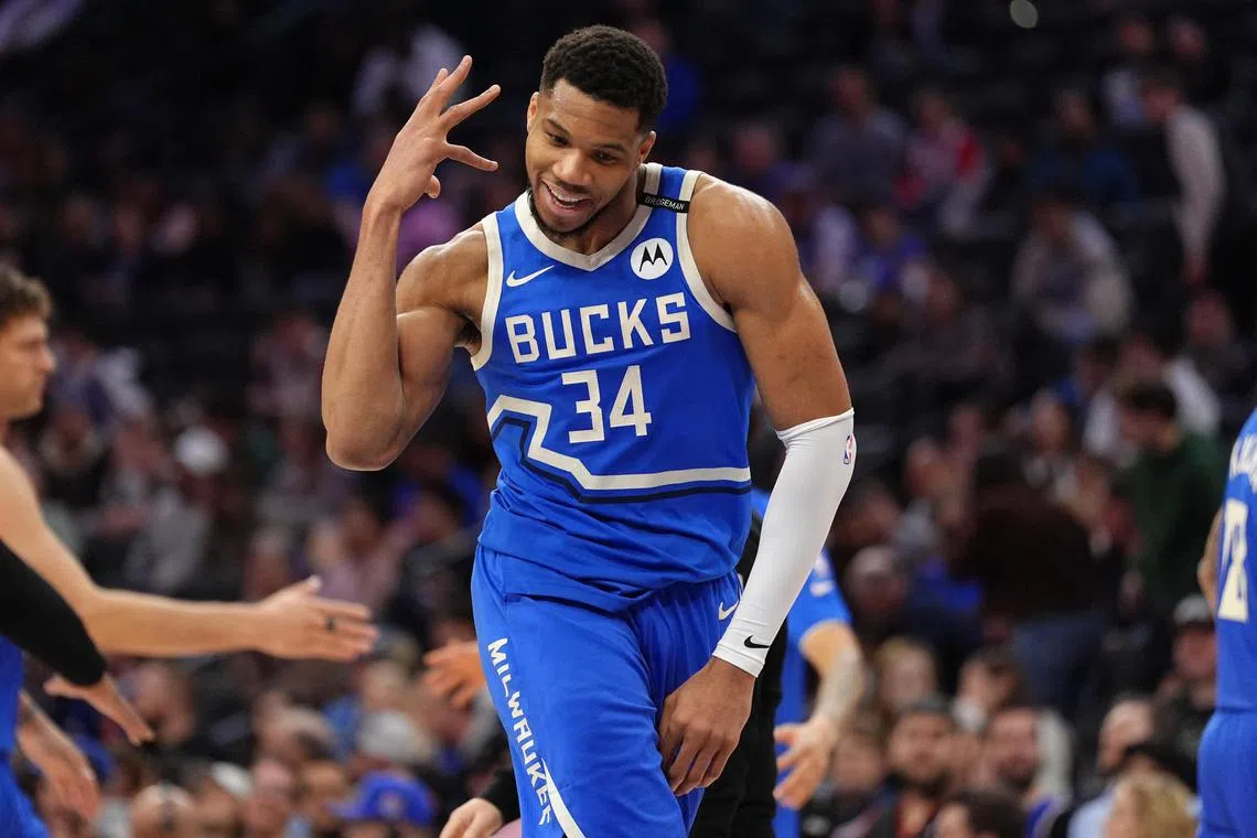 Giannis Antetokounmpo had a 35-point, 20-assist, 17-rebound effort in the Milwaukee Bucks' thrilling 126-113 comeback NBA victory at the Philadelphia 76ers on April 3 at Wells Fargo Centre.
