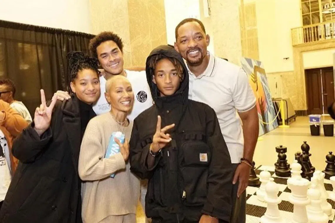 The Smith family at a book talk at the Enoch Pratt Free Library in Baltimore, Maryland.