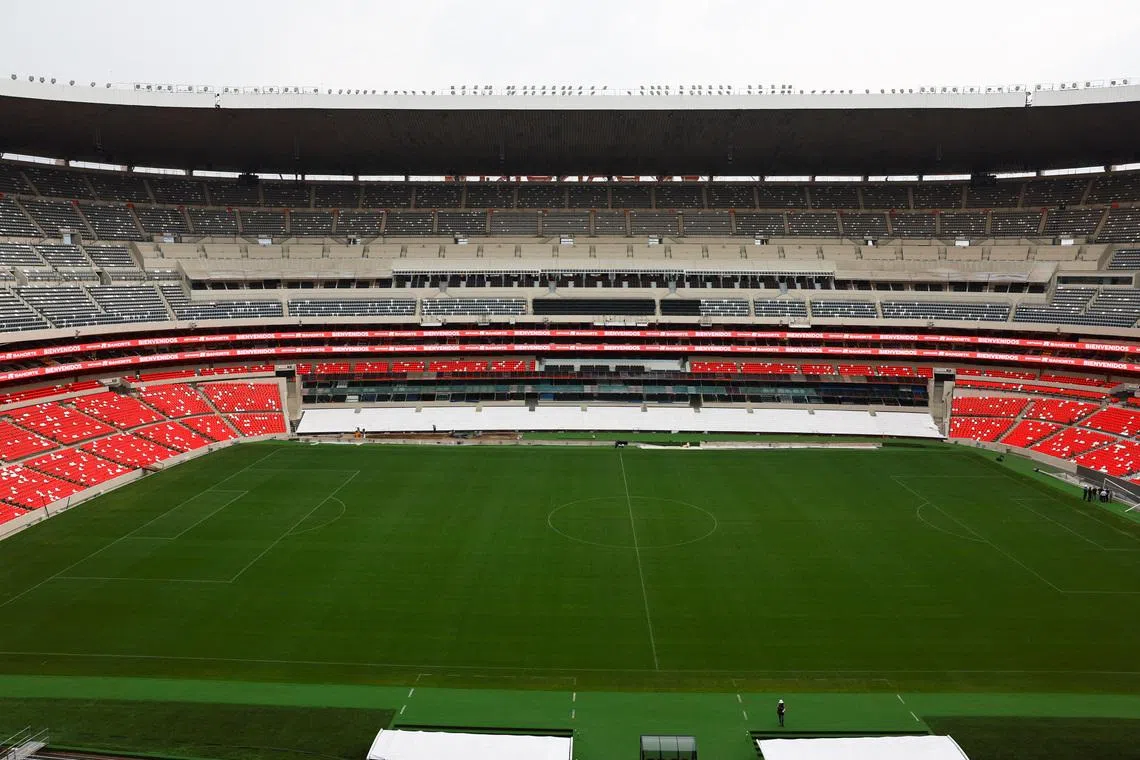 A general view of the Mexico City Stadium as Mexico prepares for the 2026 FIFA World Cup co-hosted by the United States, Canada and Mexico, in Mexico City, Mexico April 21, 2026. REUTERS/Raquel Cunha