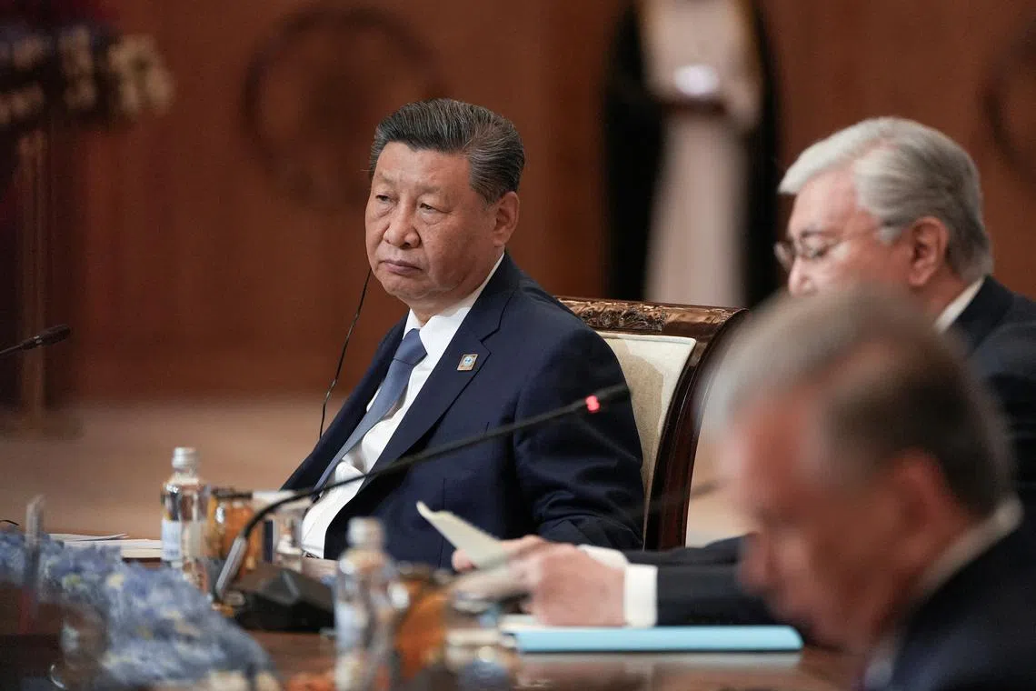 China's President Xi Jinping attends Shanghai Cooperation Organization (SCO) summit in Astana, Kazakhstan July 4, 2024. REUTERS/Turar Kazangapov/File Photo