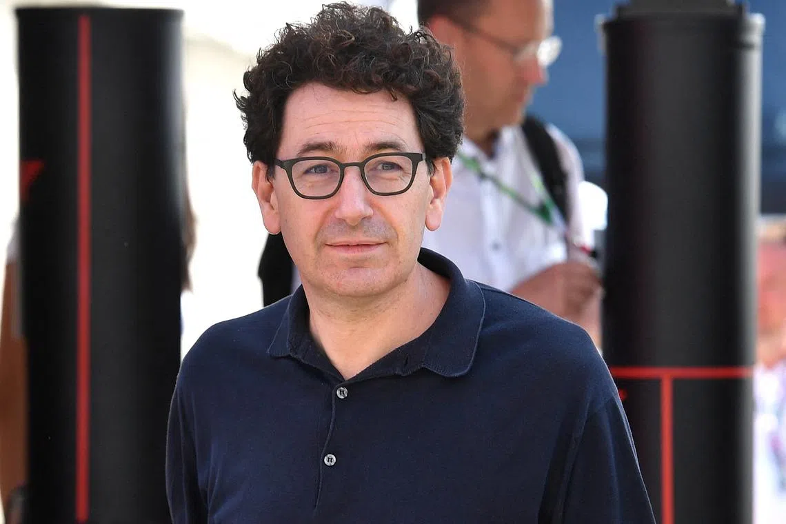 FILE PHOTO: Formula One F1 - Italian Grand Prix - Autodromo Nazionale Monza, Monza, Italy - August 31, 2023 Former Ferrari team principal Mattia Binotto ahead of the Grand Prix REUTERS/Jennifer Lorenzini/File Photo