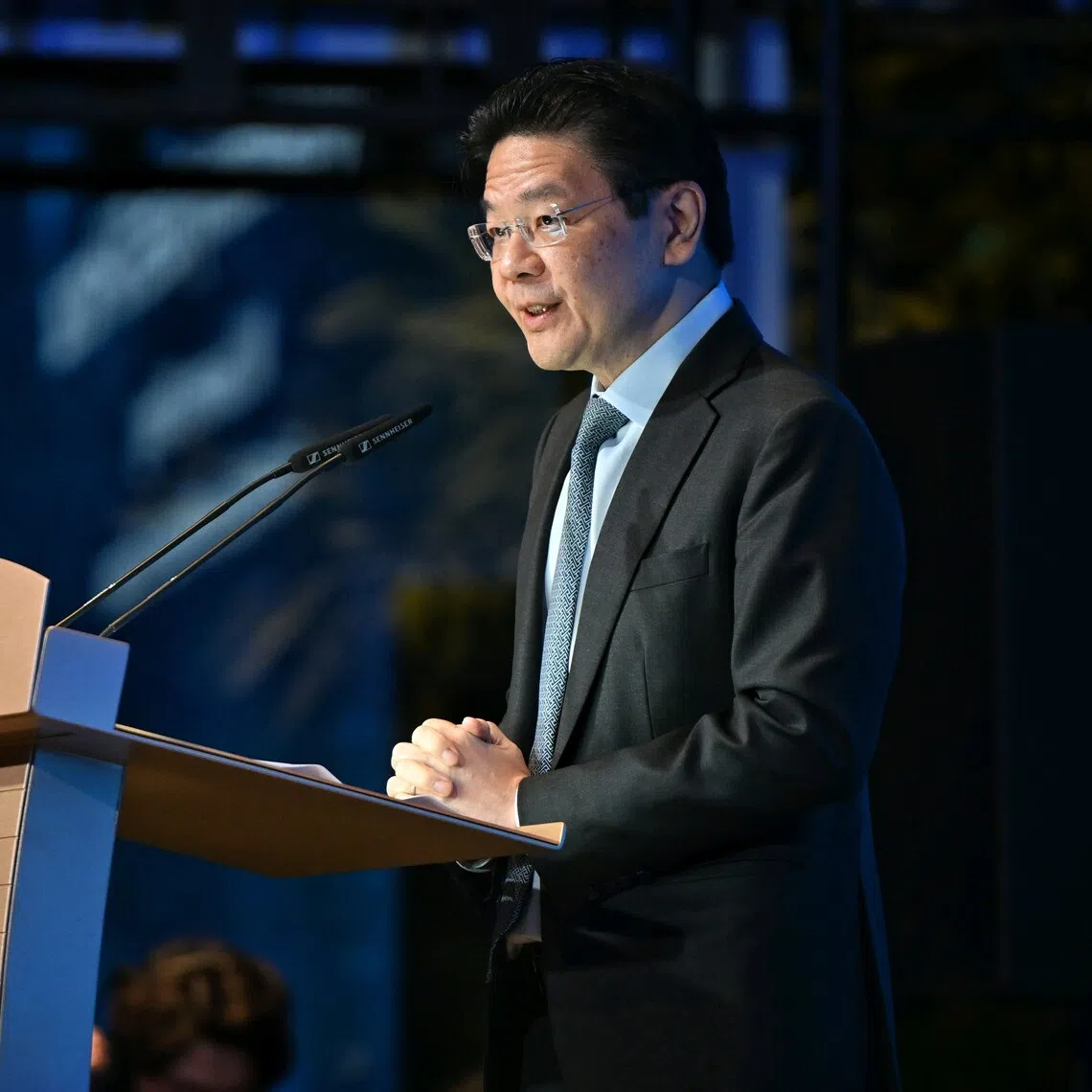PM Lawrence Wong at the Economist Service’s 25th anniversary dinner at Parkroyal Collection Pickering on Sept 30.