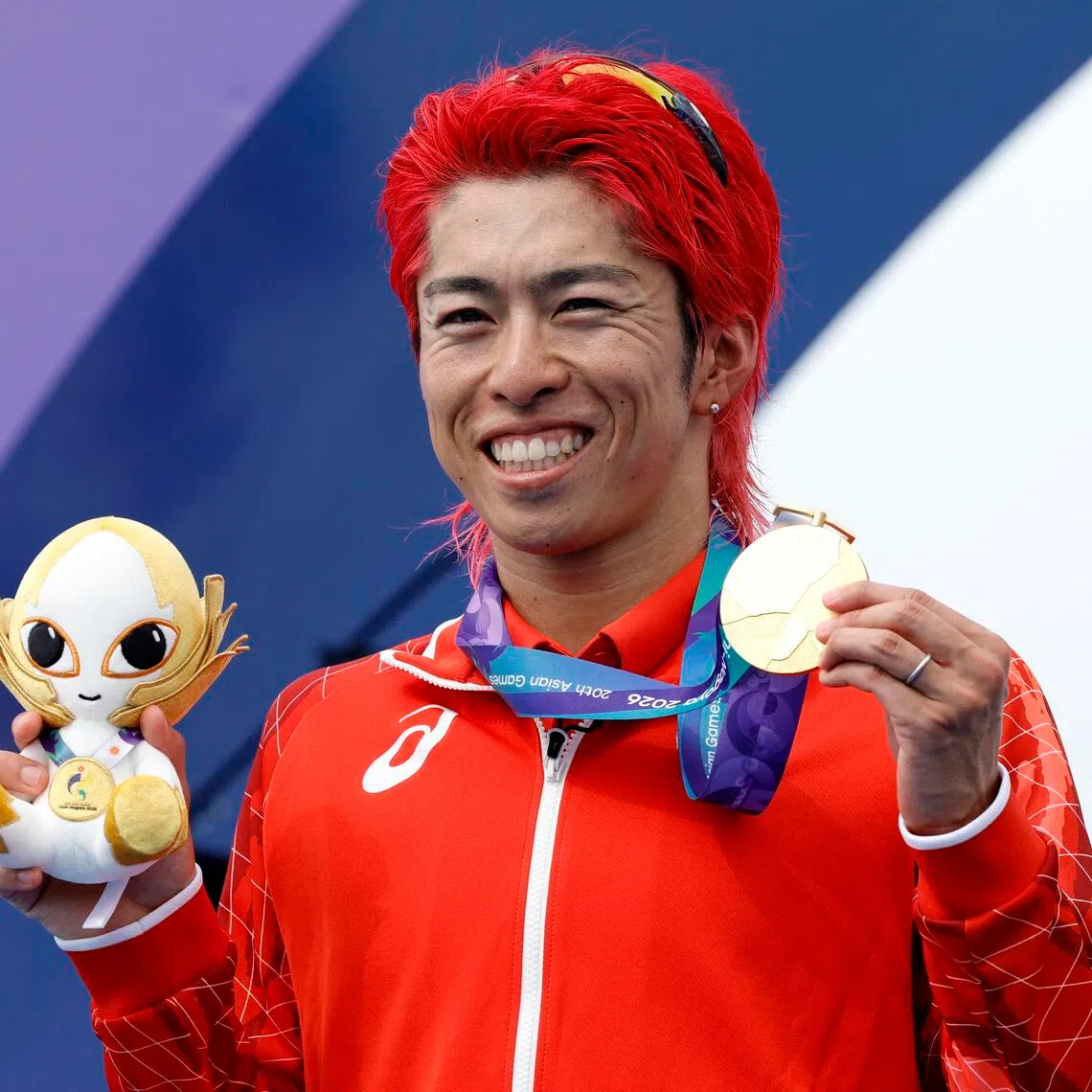 Japan’s Takumi Hojo won the first gold medal of the Asian Games in the men’s individual triathlon on Sept 20
