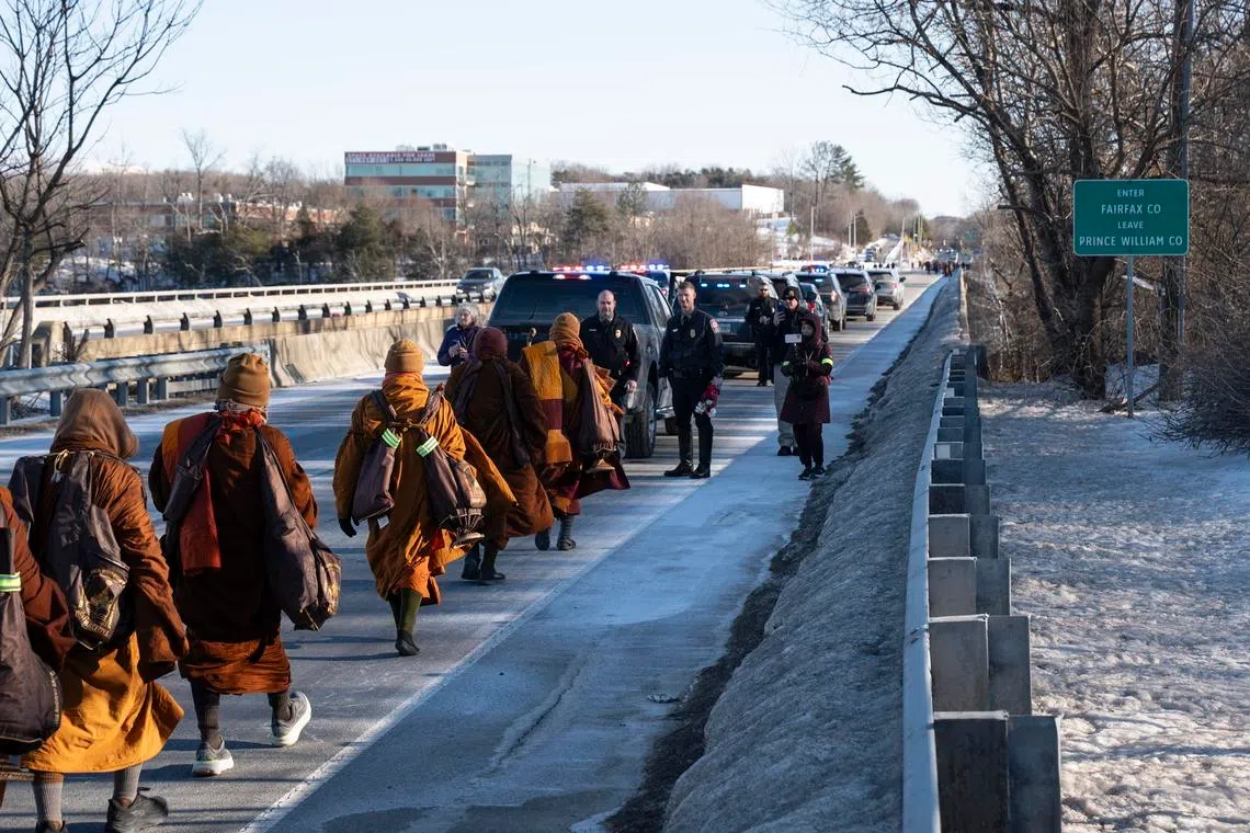 Walk for peace: Buddhist monks to end 3,700km journey in Washington