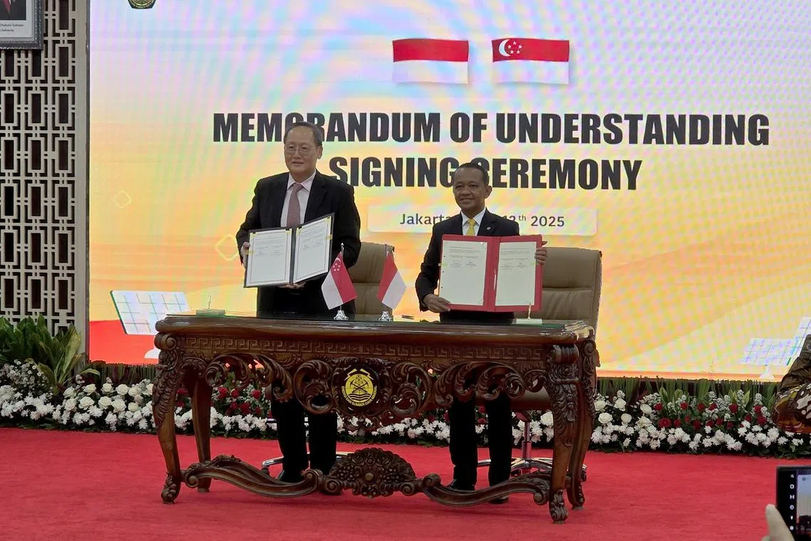 The MOUs were inked on June 13 during a visit to Jakarta by Singapore’s Minister-in-charge of Energy and Science and Technology, Dr Tan See Leng, and Indonesia’s Minister for Energy and Mineral Resources, Dr Bahlil Lahadalia.