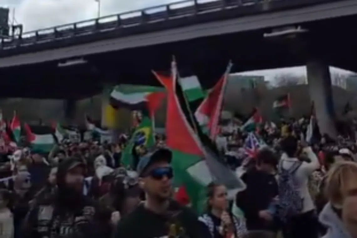 Some 50,000 attended the March for Humanity rally in central Auckland on the morning of Sept 13.