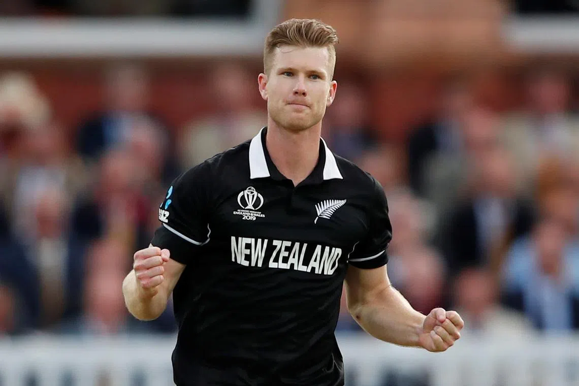 Cricket - ICC Cricket World Cup Final - New Zealand v England - Lord's, London, Britain - July 14, 2019   New Zealand's James Neesham celebrates taking the wicket of England's Jofra Archer   Action Images via Reuters/Andrew Boyers
