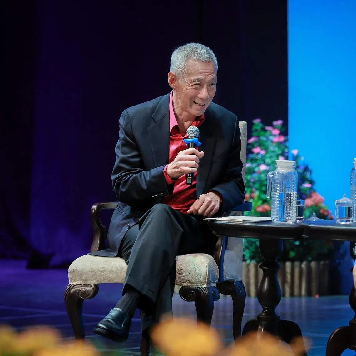 A dialogue with Senior Minister Lee Hsien Loong moderated by Associate Professor Leong Ching at the Kent Ridge Ministerial Forum held at the  University Cultural Centre on Sep 9, 2025.