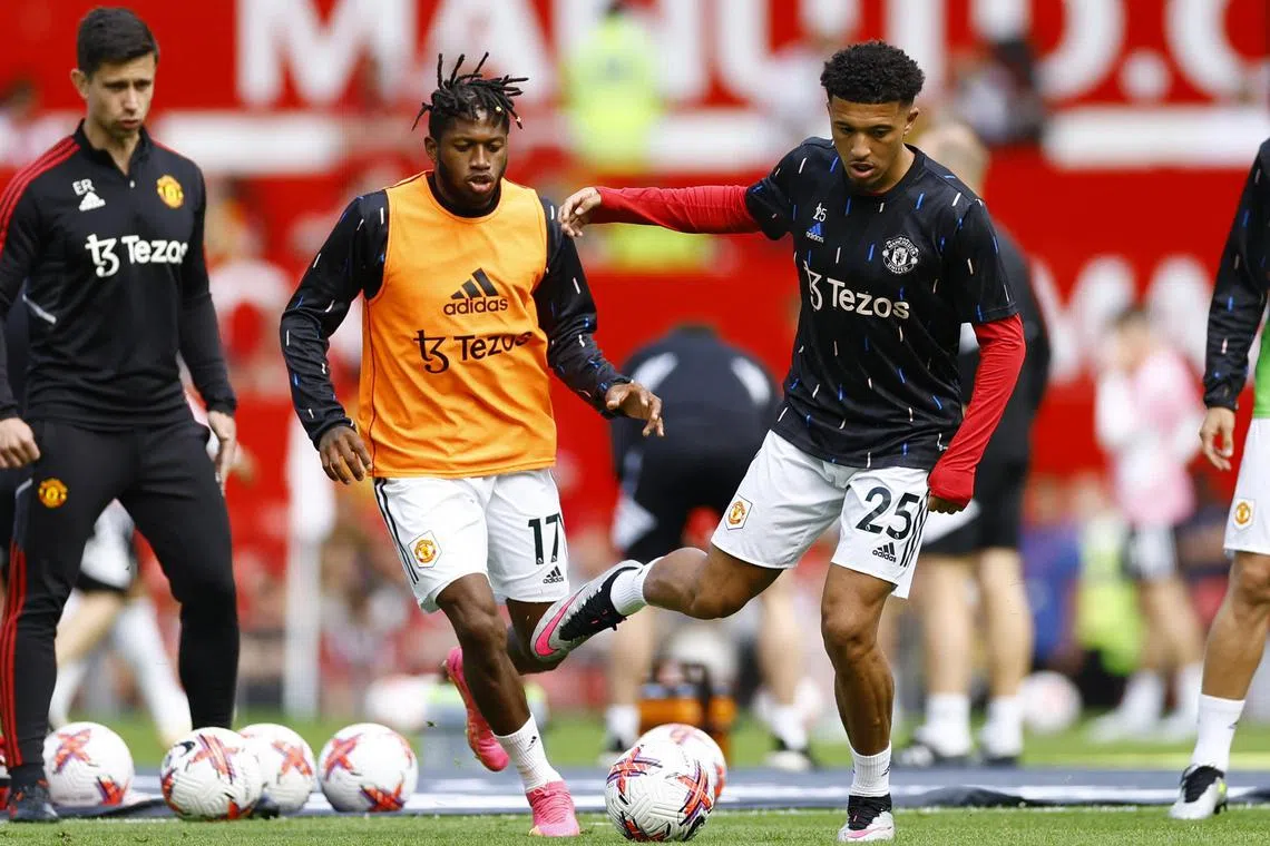 Manchester United winger Jadon Sancho (right) could play a big part should Antony be unfit, while Fred could slot into midfield for more tenacity.