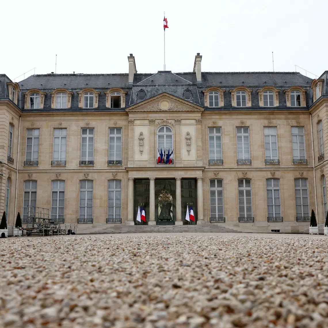 FILE PHOTO: General view of the Elysee Palace, the French President's official residence, in Paris, France, February 21, 2024. REUTERS/Stephanie Lecocq/File Photo