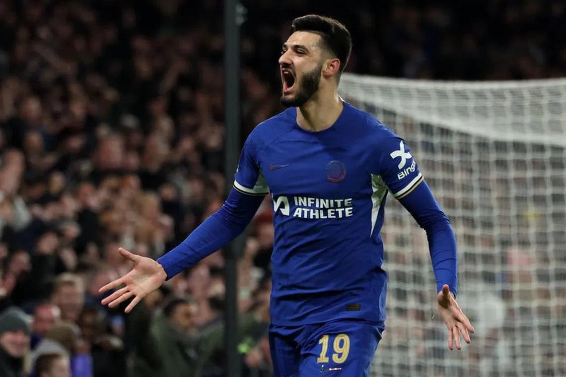 Soccer Football - FA Cup - Third Round - Chelsea v Preston North End - Stamford Bridge, London, Britain - January 6, 2024 Chelsea's Armando Broja celebrates scoring their first goal REUTERS/Isabel Infantes/File Photo