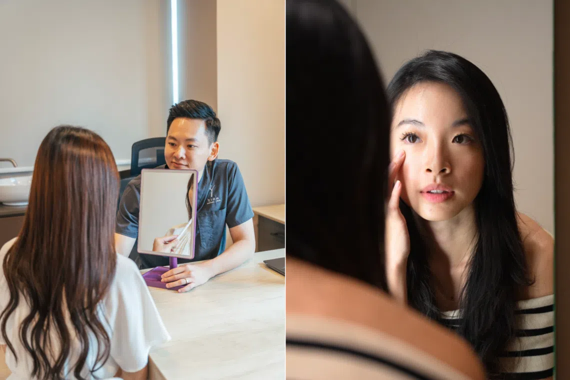 At Zion Aesthetic Clinic, Dr Ng Hong Yi (pictured, left) uses a multi-layered approach to help patients achieve natural, balanced looking contours. 