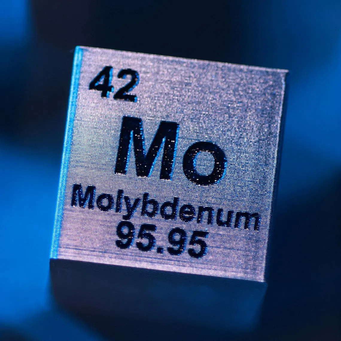 A block with the symbol, atomic number and mass number of Molybdenum (Mo) element in this illustration taken February 6, 2026. REUTERS/Dado Ruvic/Illustration