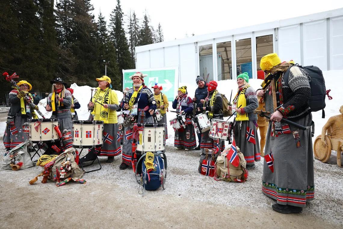 Biathlon-Bodo/Glimt football fans bring drumming joy to biathlon venue
