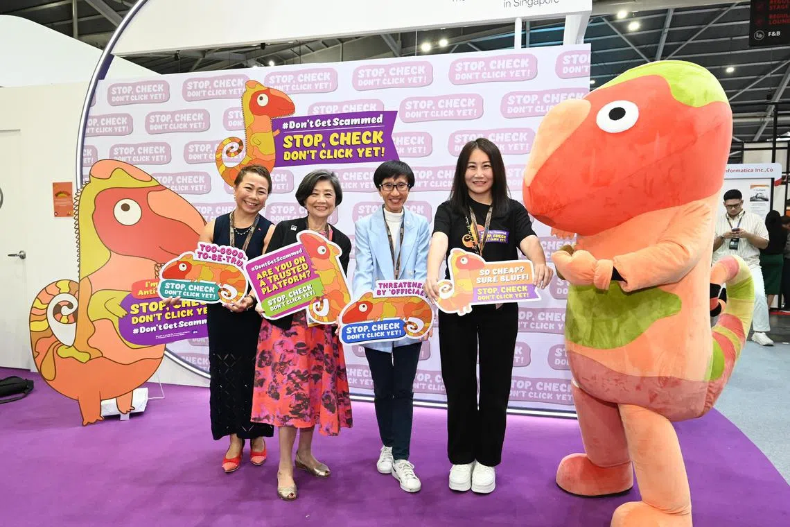 (L-R) Ms Karen Ngui, Managing Director & Head, Group Strategic Marketing & Communications at DBS, ABS Director Mrs Ong-Ang Ai Boon, Ms Janet Young, MD & Head, Group Channels and Digitalisation, Strategic Communications and Brand, UOB Group, and Ms Loretta Yuen, Chair of the ABS Customer Education Workstream and Head of Group Legal and Compliance, OCBC Bank.

supplied by: The Association of Banks in Singapore