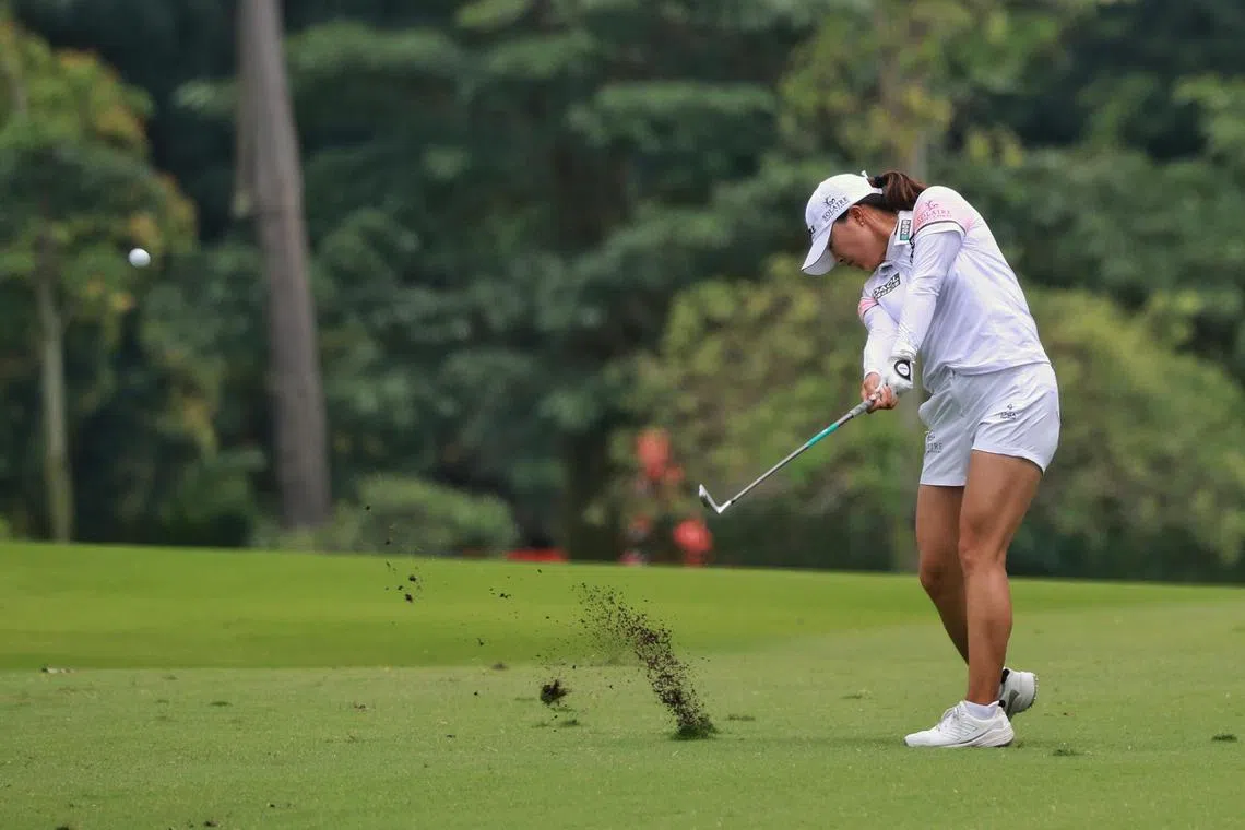 Ko Jin-young produced a great shot during the final round of the HSBC Women's World Championship just when she needed it. 