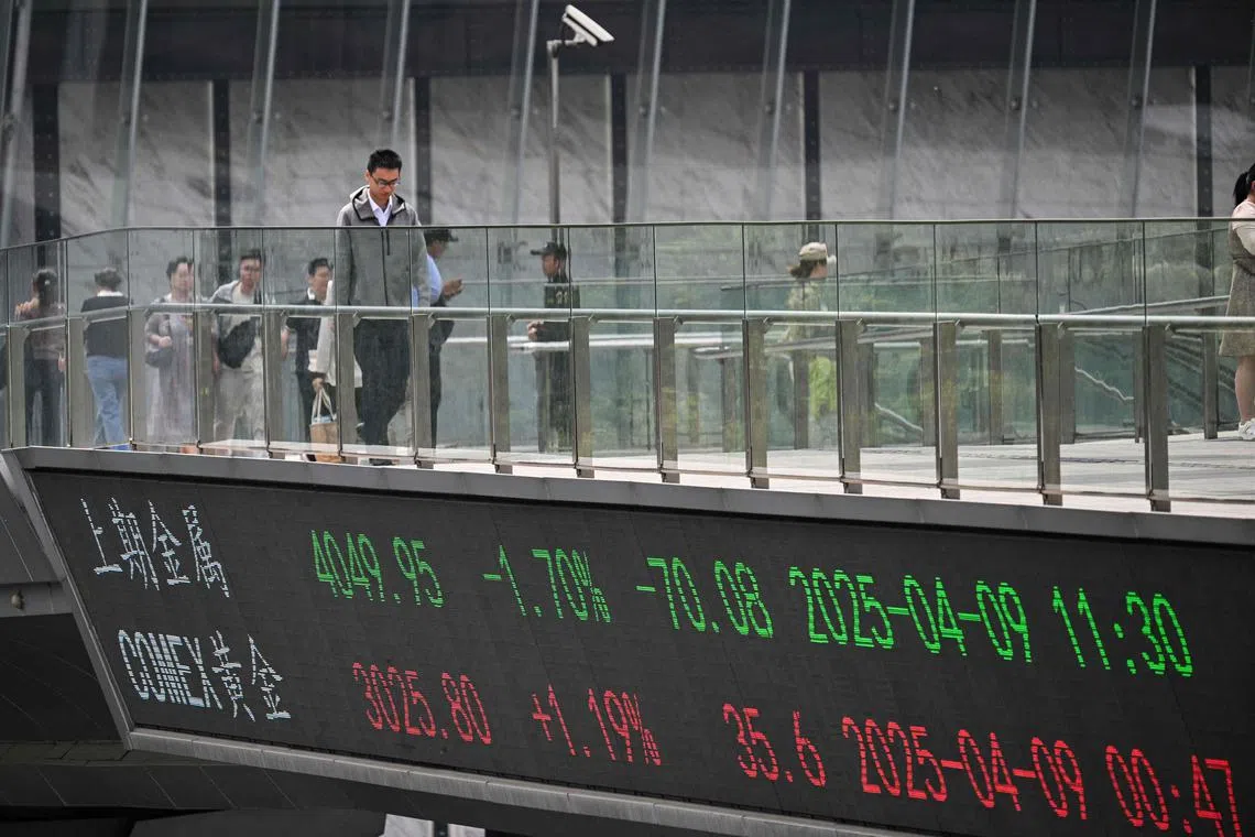 Hashtags and searches for “tariff” or “104“ were mostly blocked on social media platform Weibo.