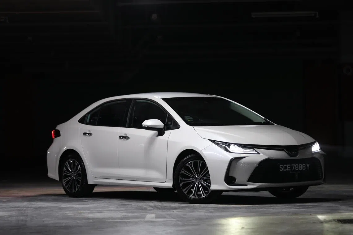 The Toyota Corolla Altis, which is a 1.6-litre non-hybrid, is priced at $203,888 with COE, after factoring in a $7,500 pollution penalty. Although it is an older model, it offers significantly more interior space for a relatively small price difference compared with the Vios, which is priced at $198,888 with COE.