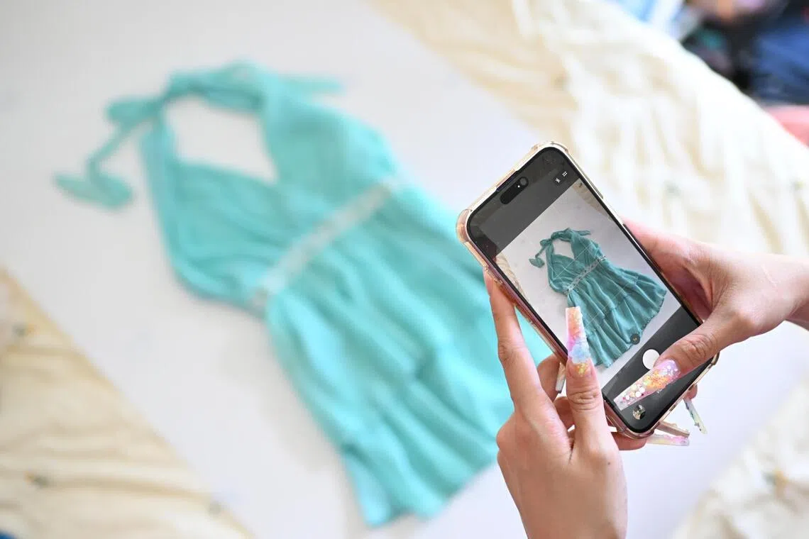 Thrift sellers on Telegram post listings directly into their channels, where buyers can browse and claim items on the spot.