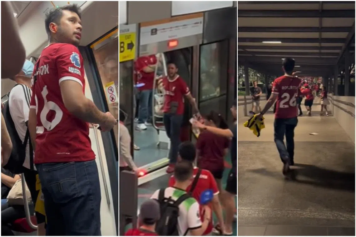 The man allegedly caused a commotion around Stadium MRT Station on Aug 16.