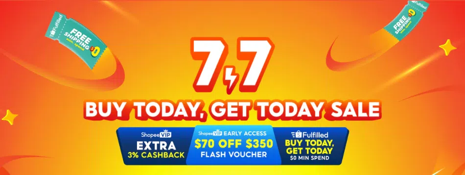 Best 7.7 sale in Singapore: Shopee 7.7 sale