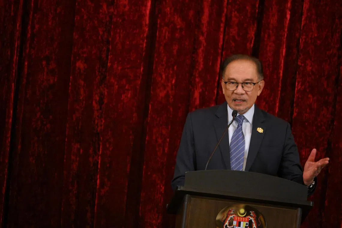 Malaysia's Prime Minister Anwar Ibrahim at the Seri Perdana in Putrajaya, Malaysia, on June 12.