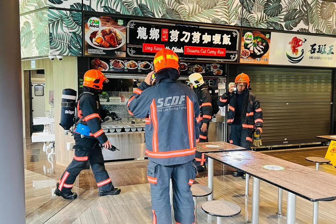 Members of the public put out the fire with a fire extinguisher before SCDF’s arrival and there were no reported injuries.