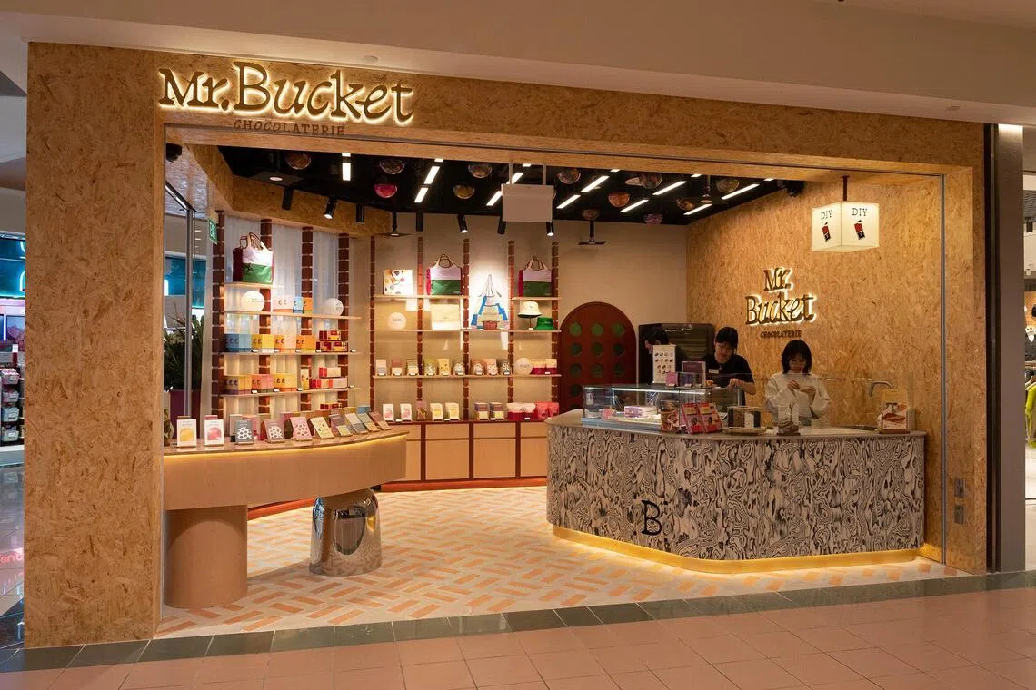 Mr Bucket Chocolaterie's new store at Takashimaya Shopping Centre. 