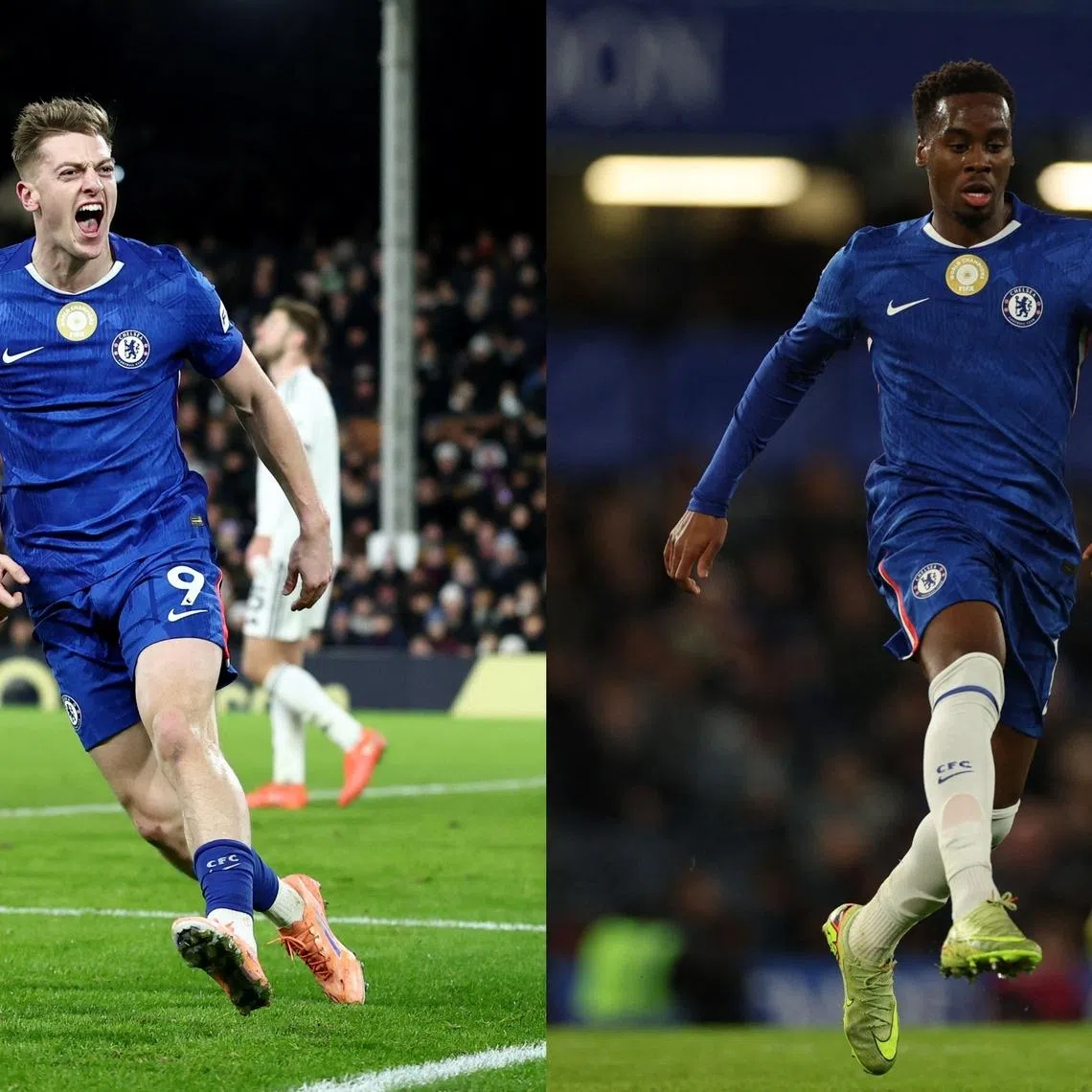 Liam Delap (left) and Jamie Gittens have been struck by an illness that is affecting Chelsea players and staff.