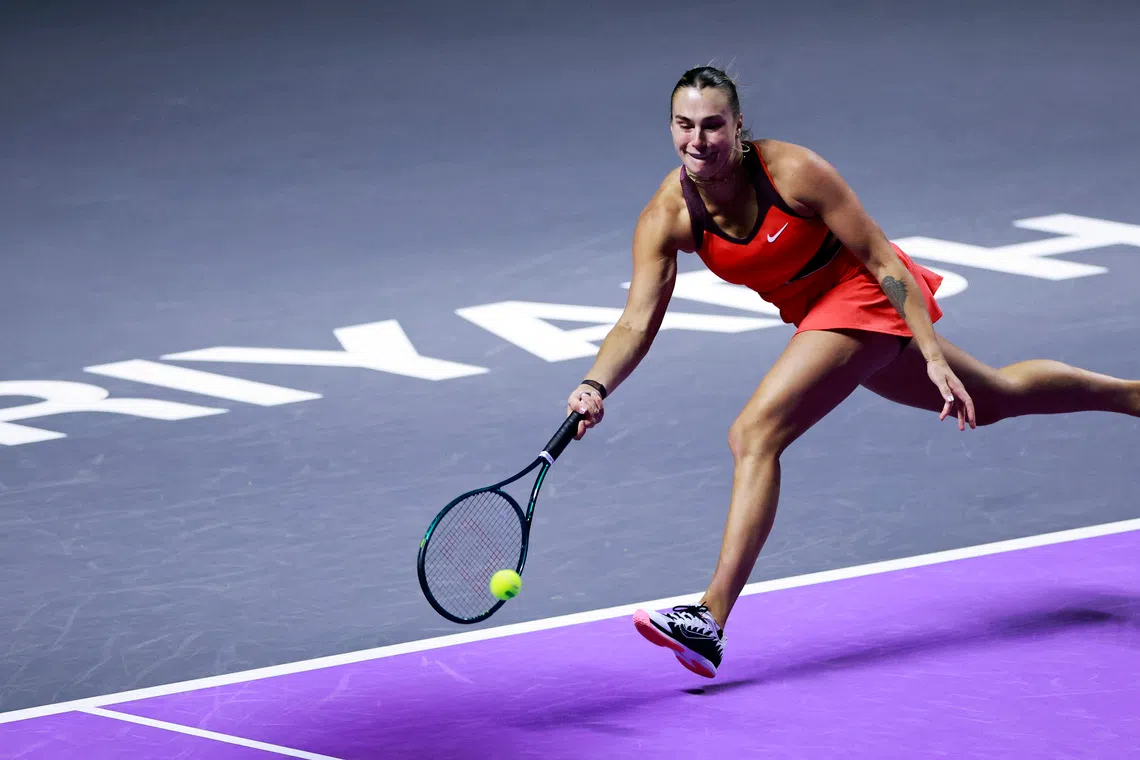 Sabalenka overpowers Pegula, Gauff eliminates Paolini in WTA Finals
