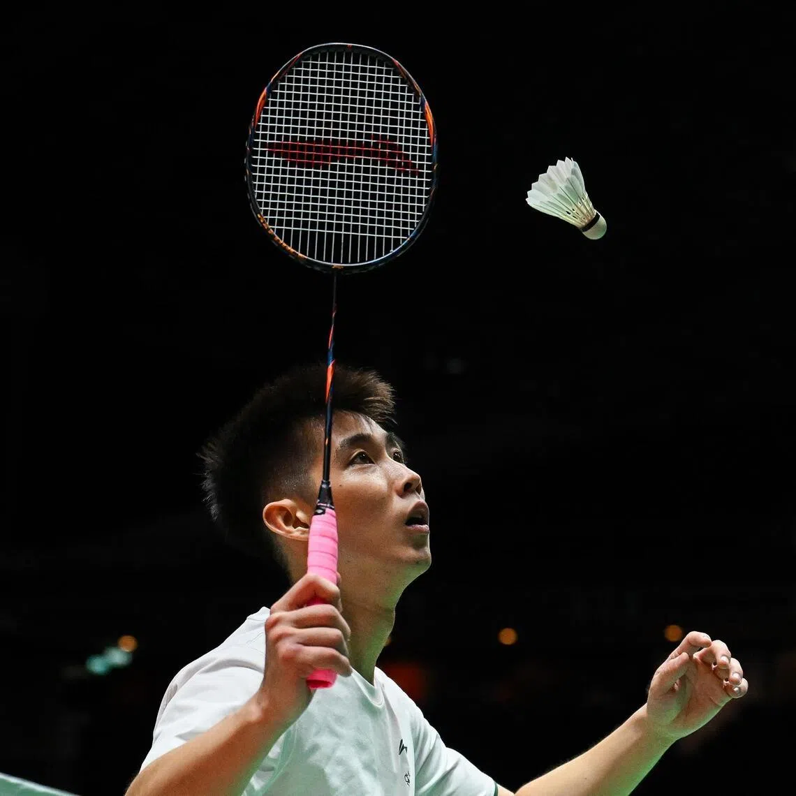 Singapore's Loh Kean Yew in training ahead of the May 26-31 KFF Singapore Badminton Open at the Singapore Indoor Stadium.