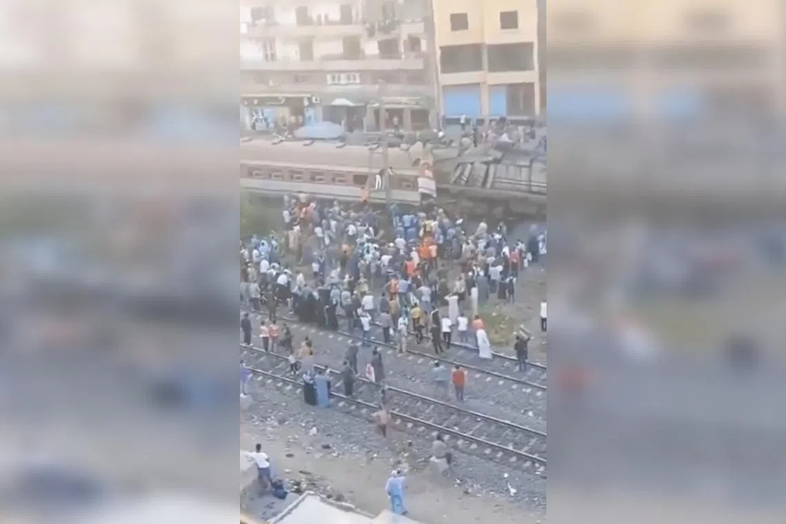 Two passenger trains‮ ‬collided in Zagazig city, Egypt's ministry of health said.